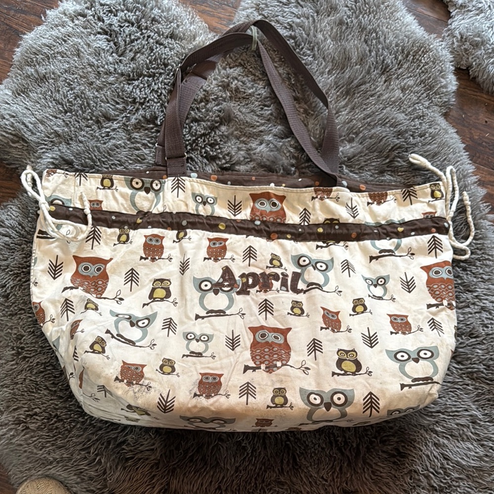 Owl Print Tote Bag